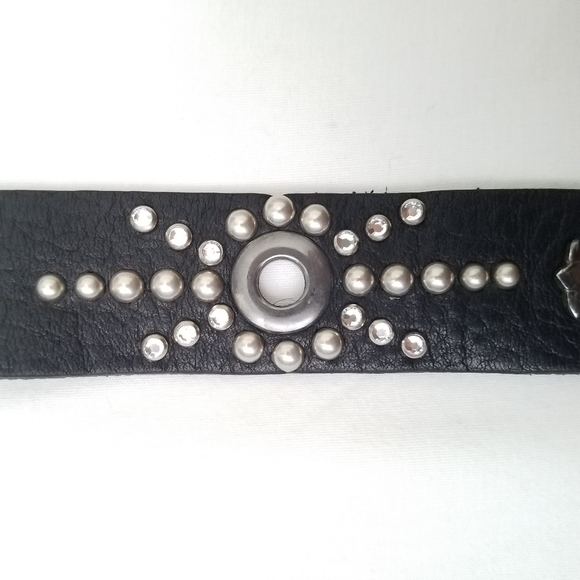 Leatherock Belt Cross Buckle Swarovski Crystals - Picture 5 of 8